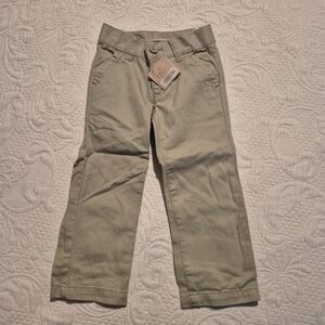 Crazy 8 boys size 2T tan chino with adjustable waisted, NWT